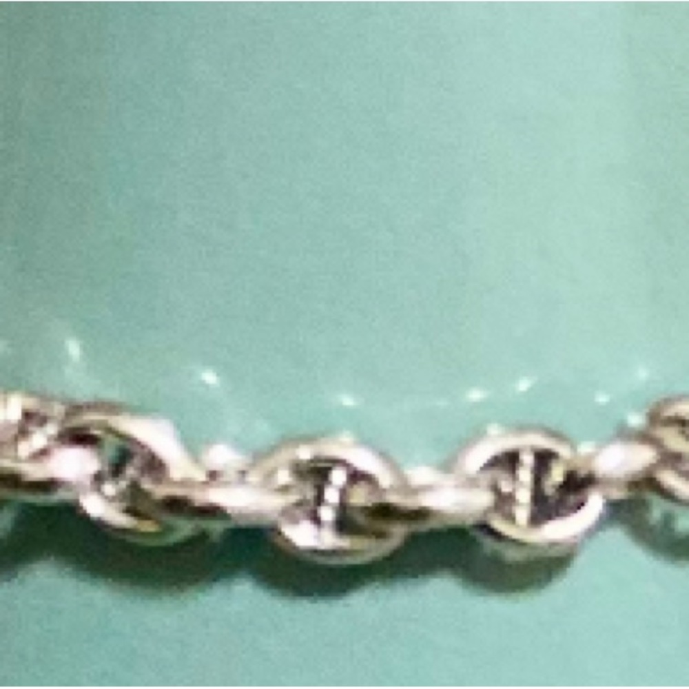 12g-14K SOLID White Gold Rolo Anchor Stud-Link w/🦞Claw Closure🧜🏻‍♀️ - Picture 13 of 15